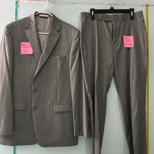 Lauren Ralph Lauren Gray Pinstripe Suit 42L 32w x 30L